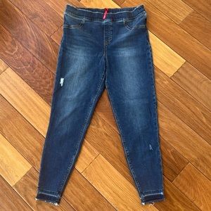 Spanx Distressed Skinny Ankle Jeans - Medium Wash Size XL